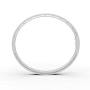 3.79 Ct Baguette & Round Natural Moissanite Women's Bangle Bracelet 14K Gold Plated